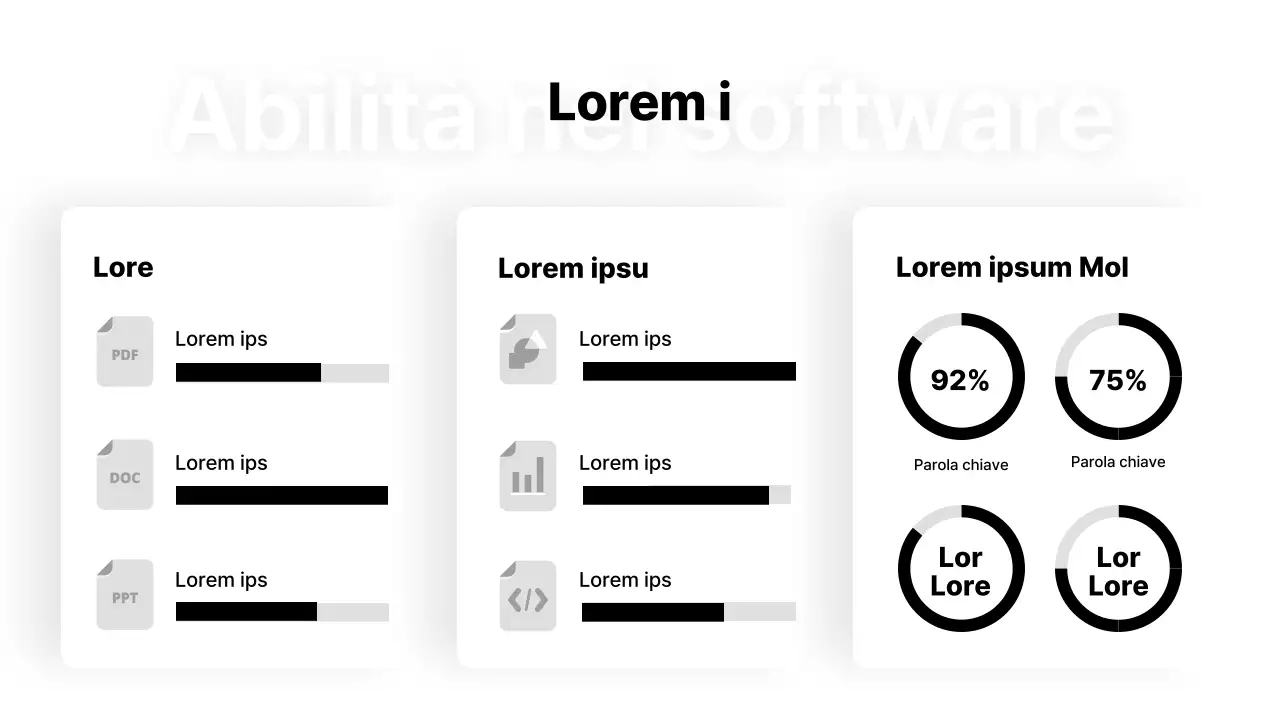 Portafoglio CV semplice con sfondo bianco