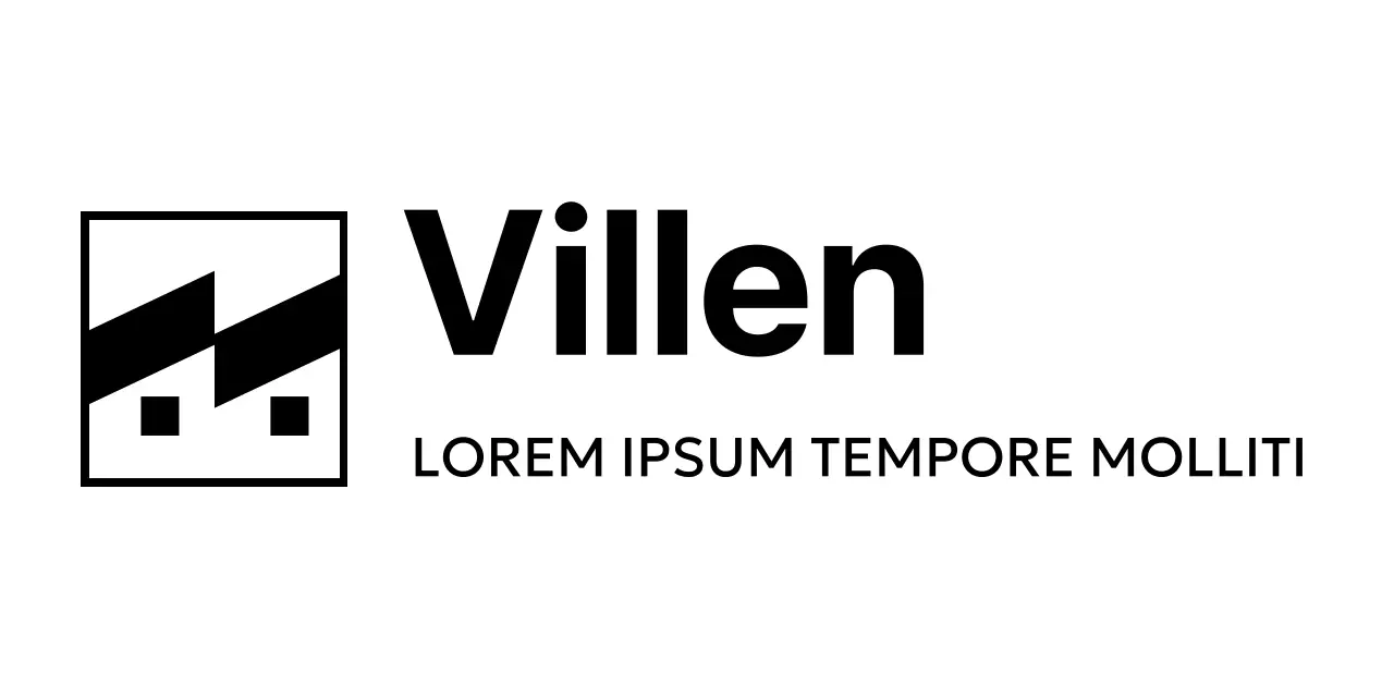 Logos von Unternehmensmarken mit Bezug zur Architektur