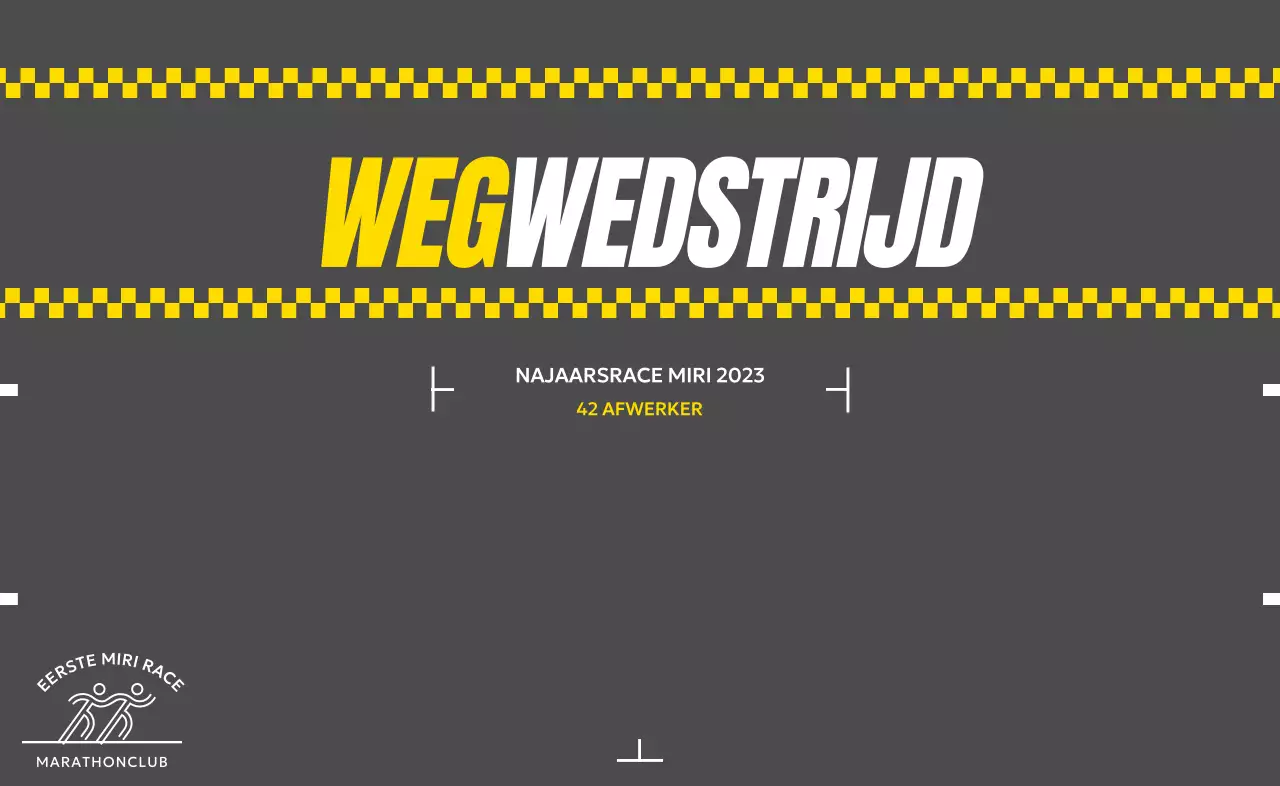 Marathonontwerp met een weggevoel