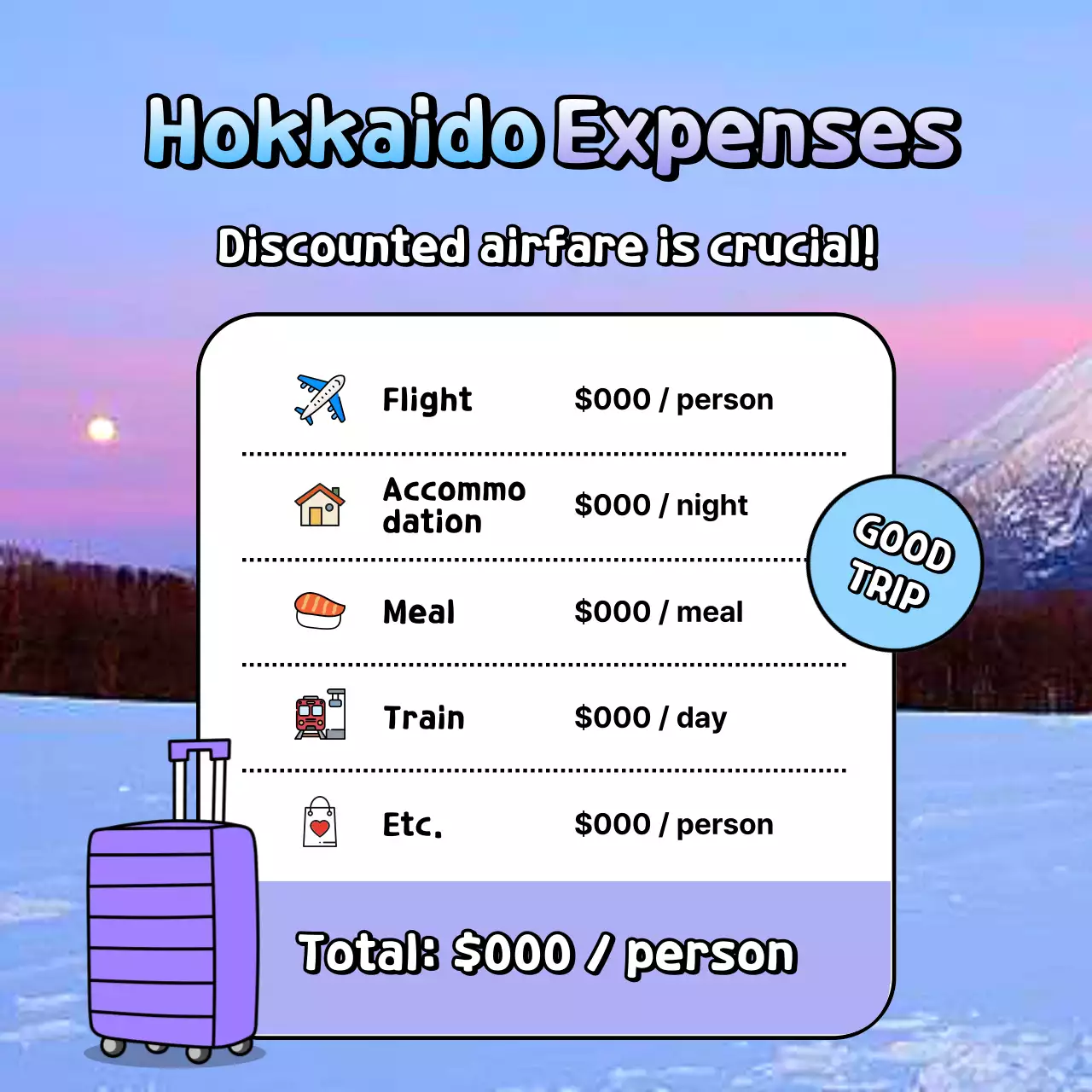 Blue Trendy Travel Schedule Instagram Carousel