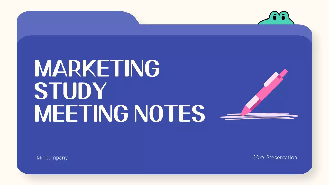 Blue Simple Marketing Notes Document Presentation