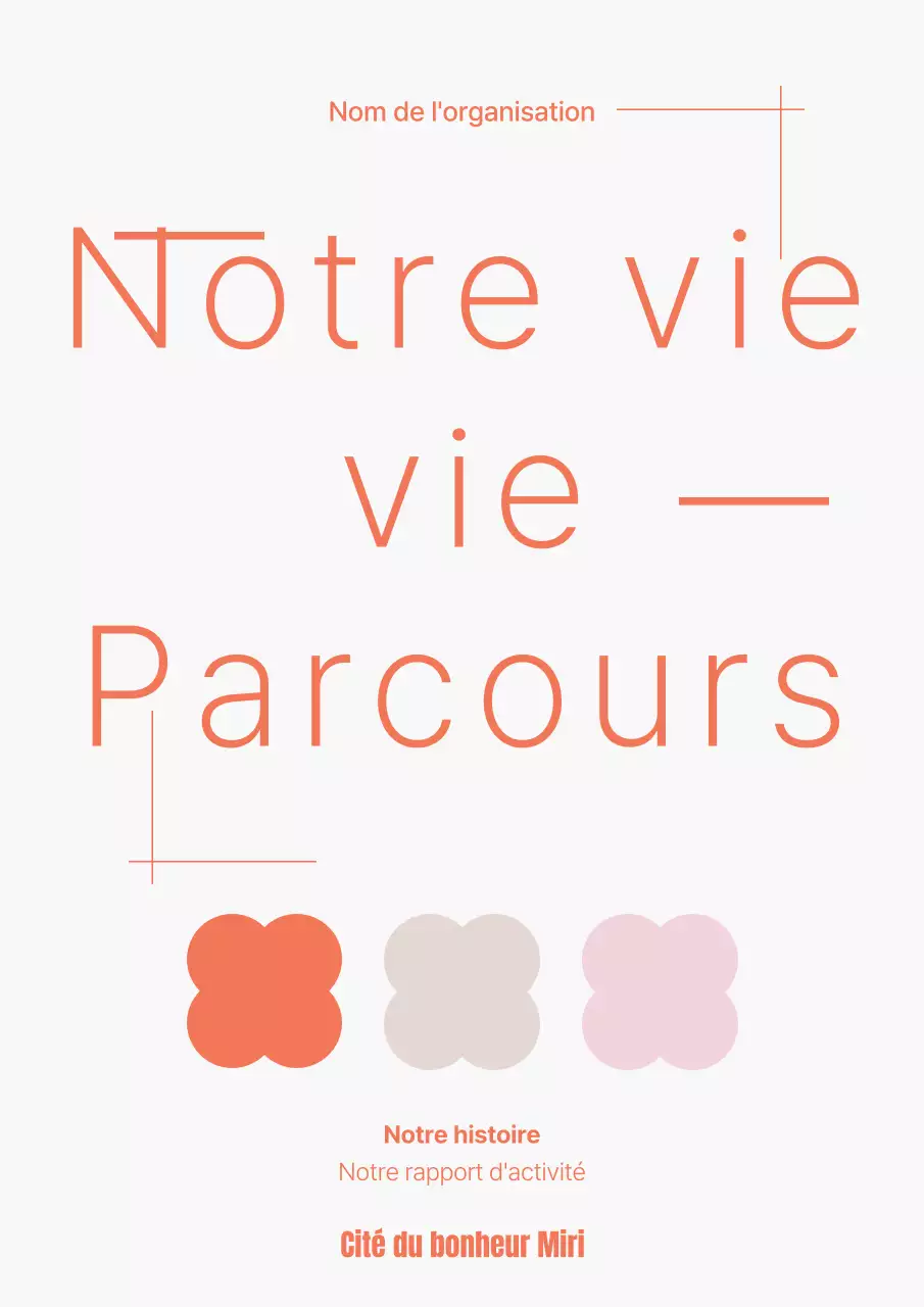 Couverture simple du rapport de performance du secteur public en orange et rose