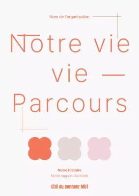 Couverture simple du rapport de performance du secteur public en orange et rose