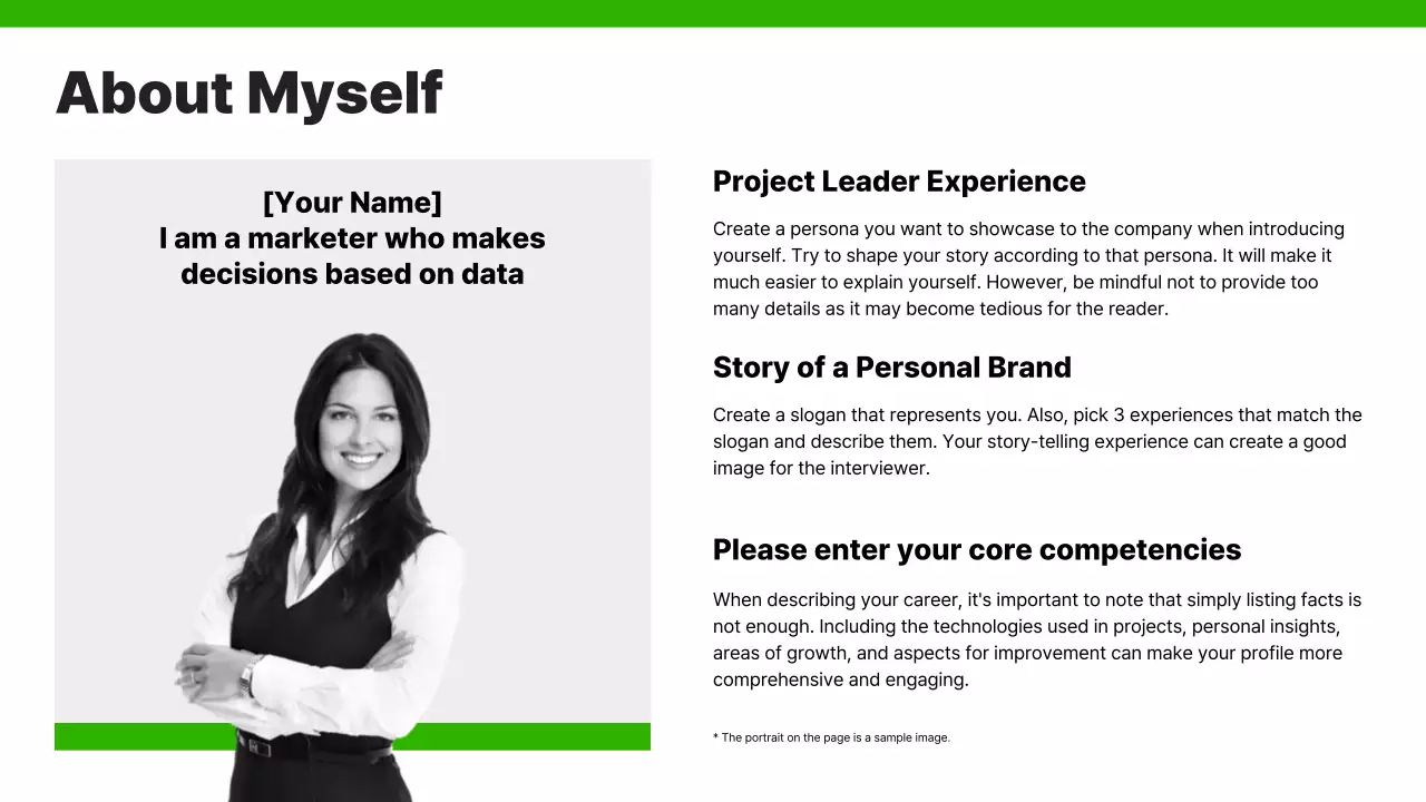 Green Modern Job Portfolio Presentation