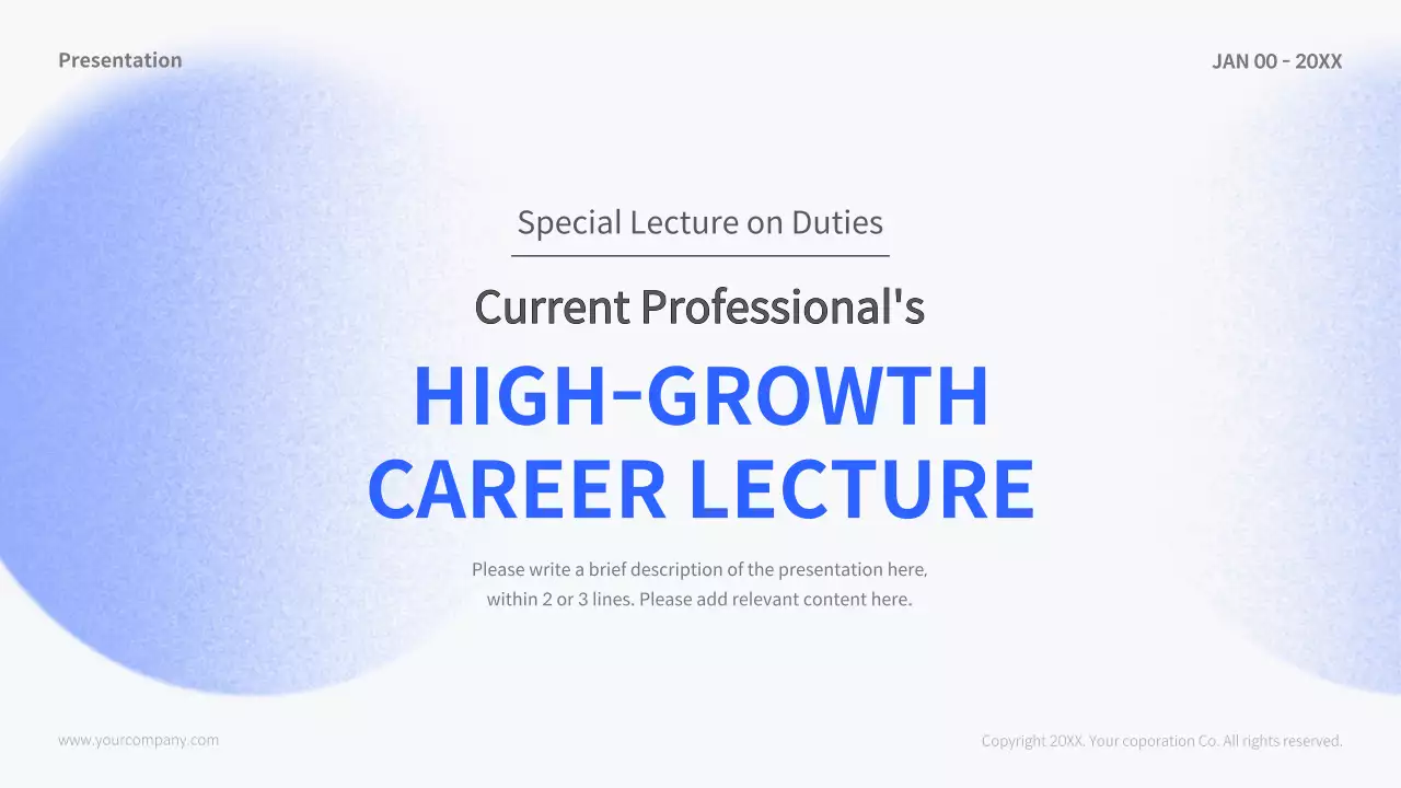 White Modern Career Lecture Presentation