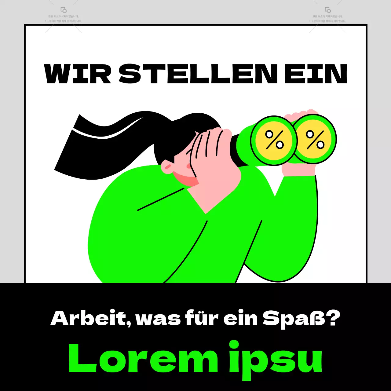 Trendige Teameinstellungsanzeigen mit grauem Hintergrund