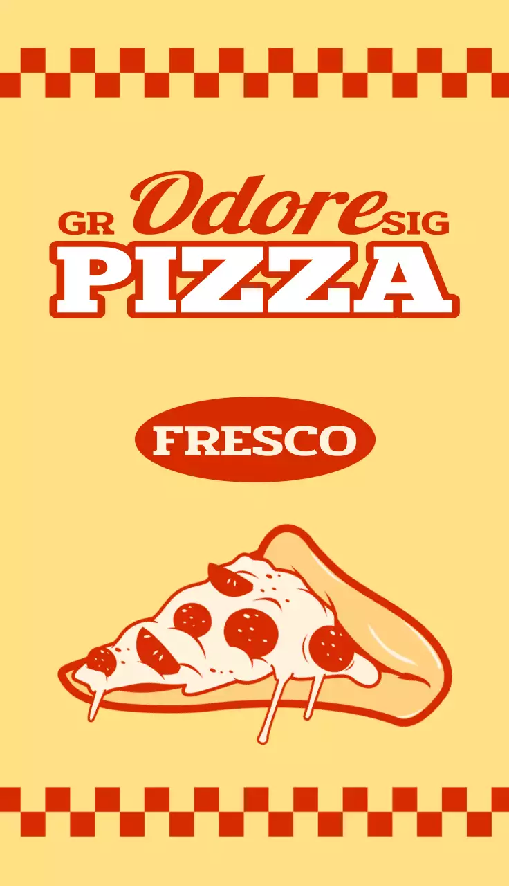 Lotteria per una pizzeria d'ispirazione retrò