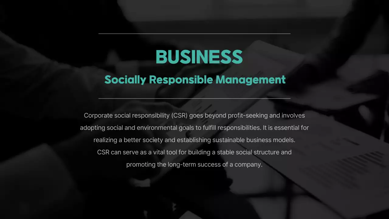 Basic feel with mint accent color ESG reports