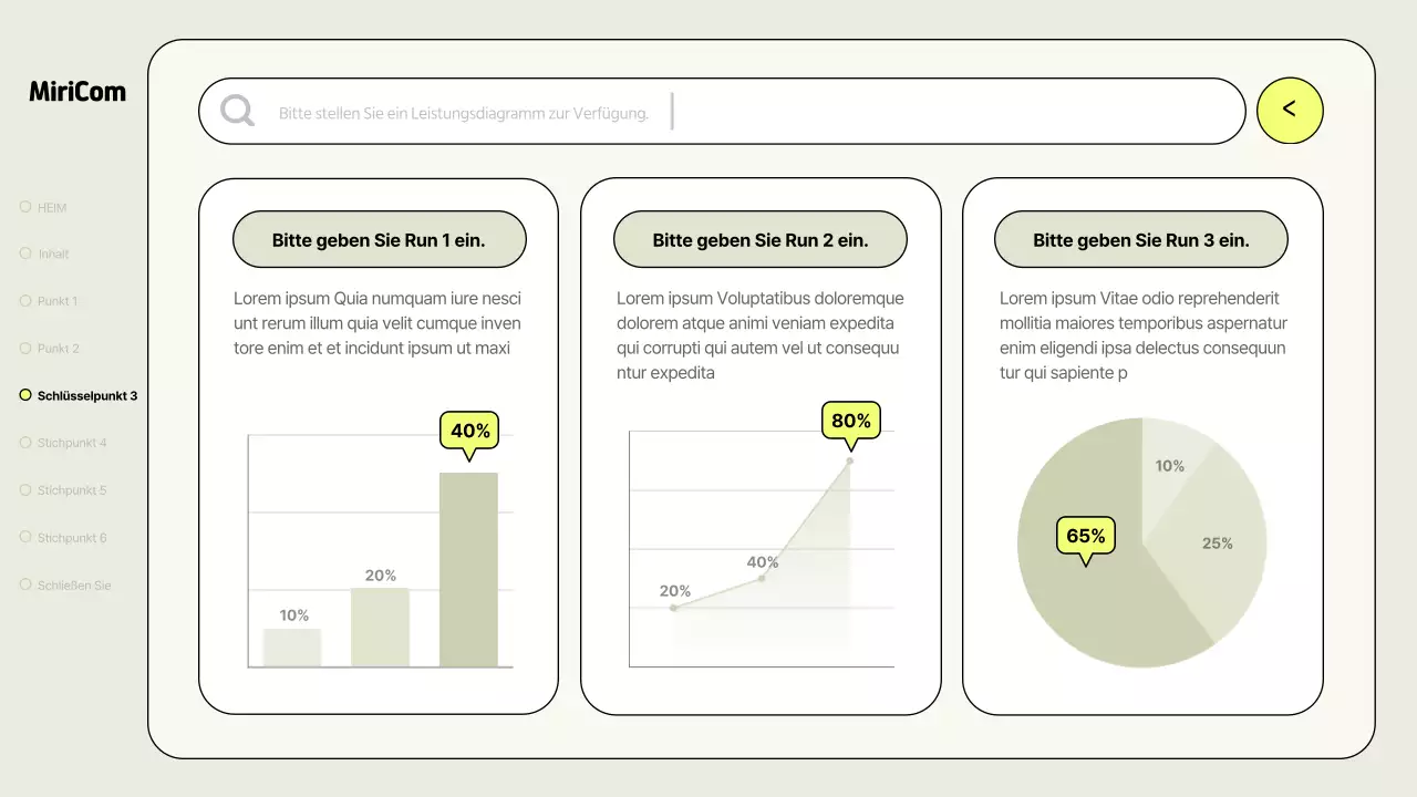Ein einfacher Geschäftsbericht in Khaki und Neon