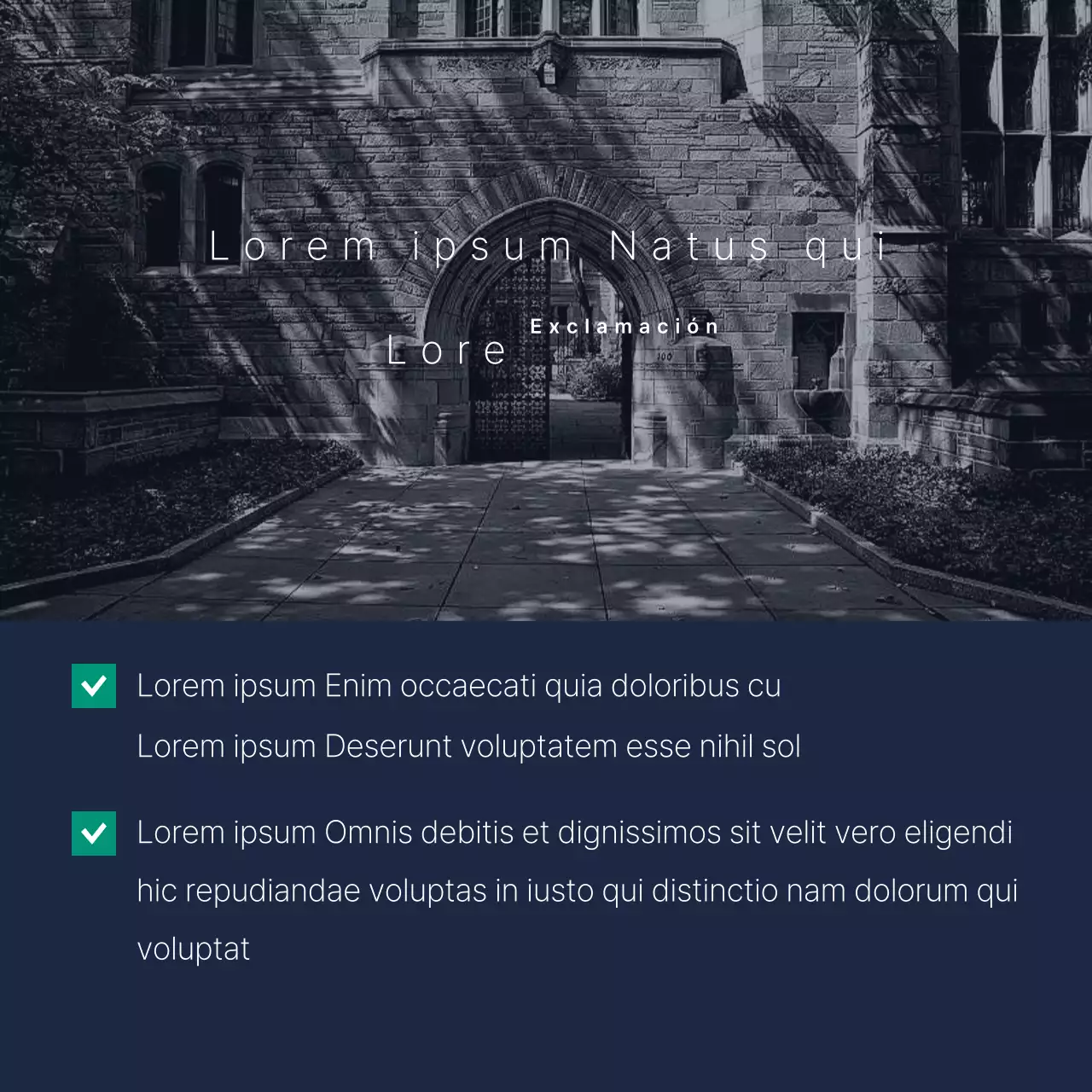 Un sencillo folleto de promesas electorales en azul marino y blanco