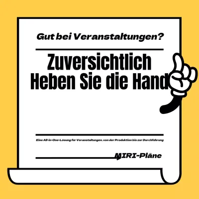 Werben Sie für einen einfachen gelb-schwarzen Veranstaltungsanbieter