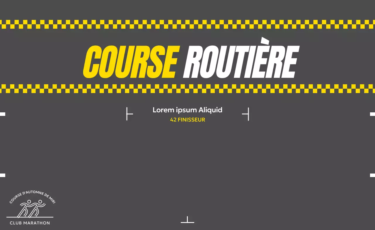 Conception marathon avec une sensation de route