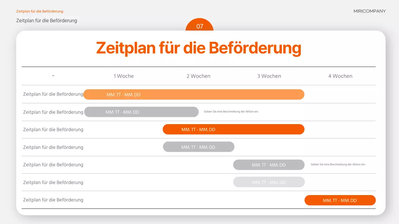Eine trendige Werbebroschüre in Orange und Grau