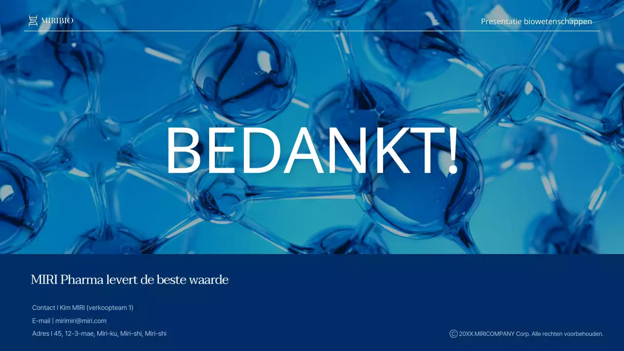 Modern gezondheidszorg- en farmaceutisch bedrijfsprofiel in marineblauw