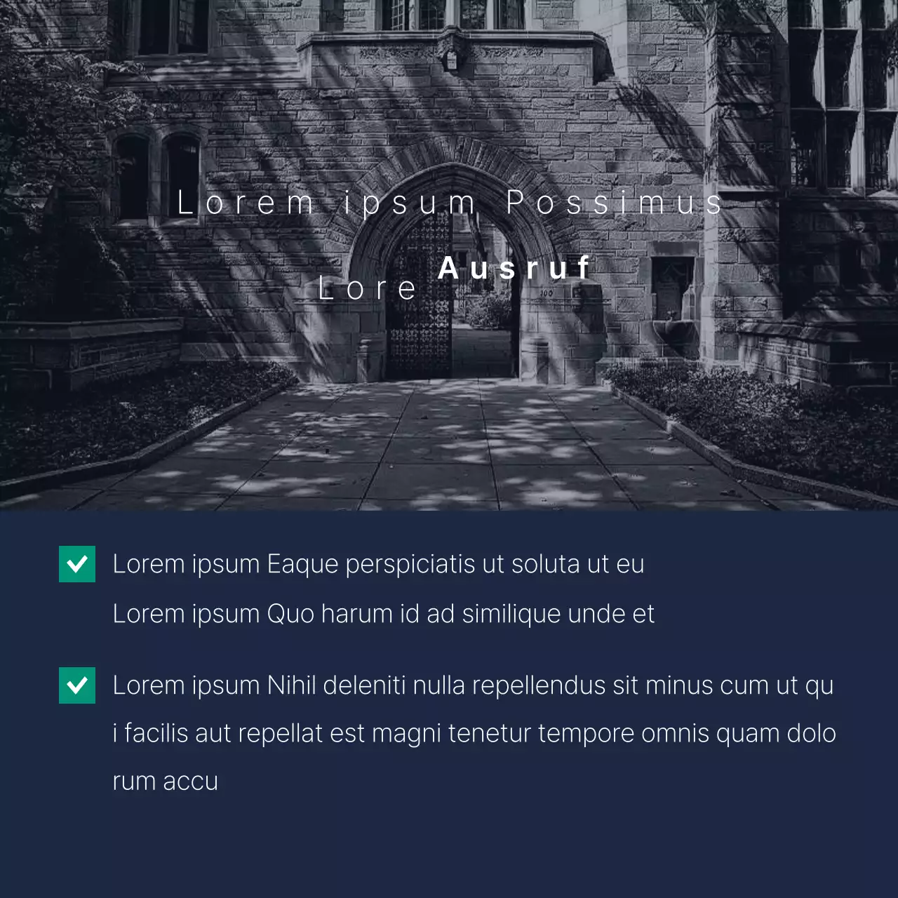 Ein einfaches, marineblau-weißes Wahlversprechenheft