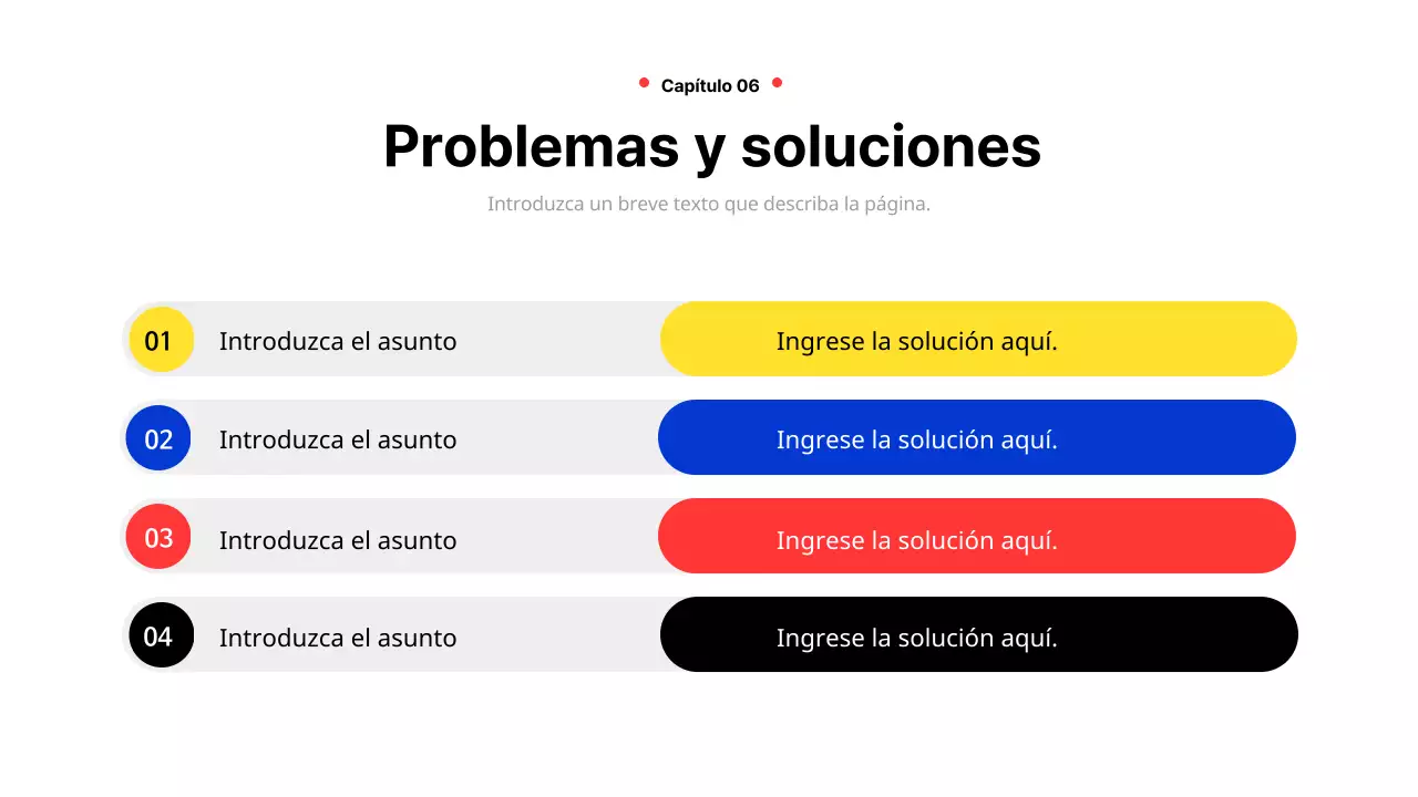 Informe empresarial geométrico en amarillo y rojo