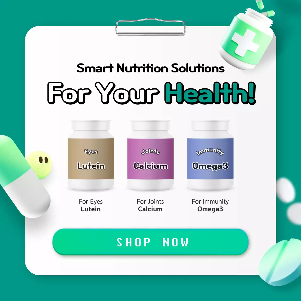 Carrossel de promoção do Instagram da Green Modern Supplements