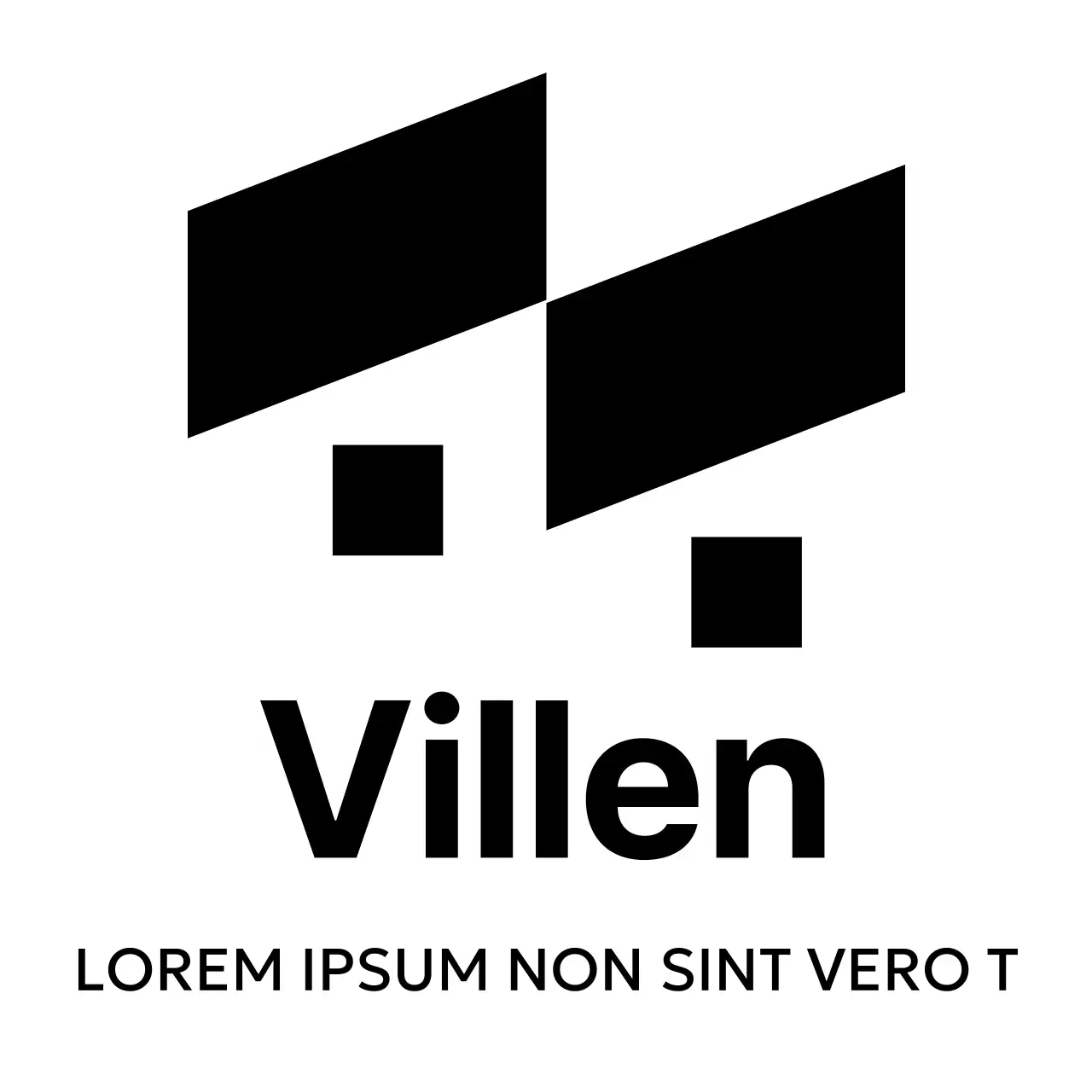 Logos von Unternehmensmarken mit Bezug zur Architektur