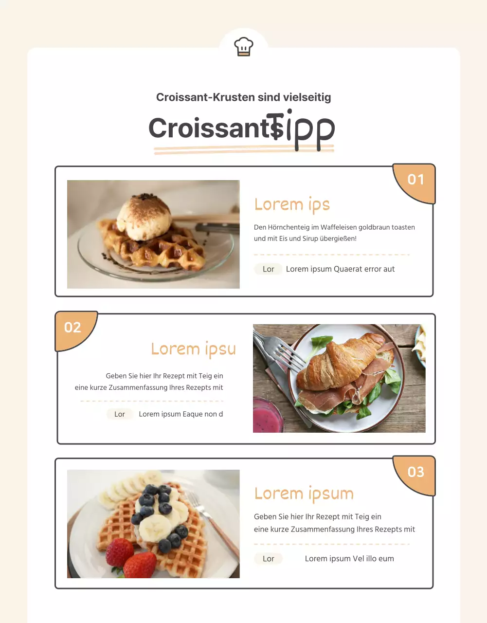 Förderung des Verkaufs eines einfachen gehäkelten orange-beigen Kragens