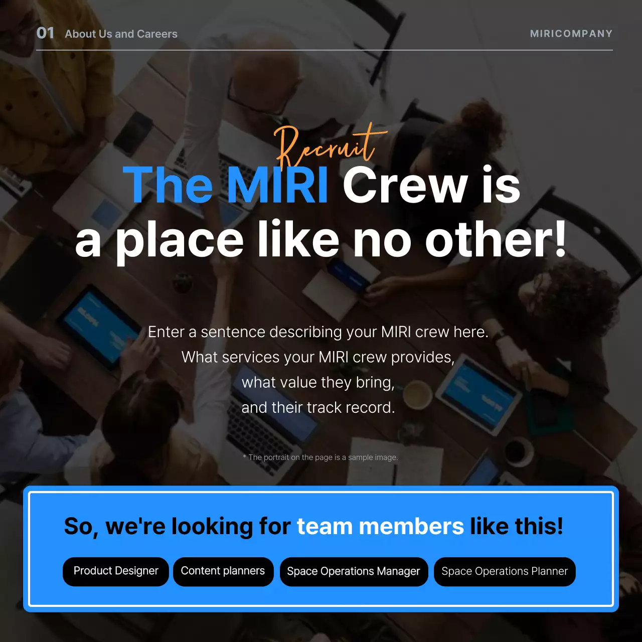 Blue Modern Recruitment Job Posting Instagram Carousel
