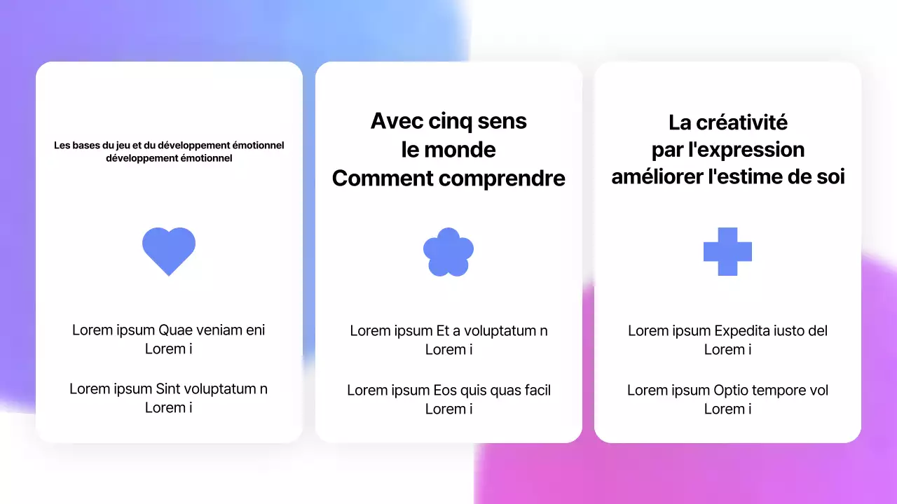 Un simple portfolio d'instructeur rose et bleu