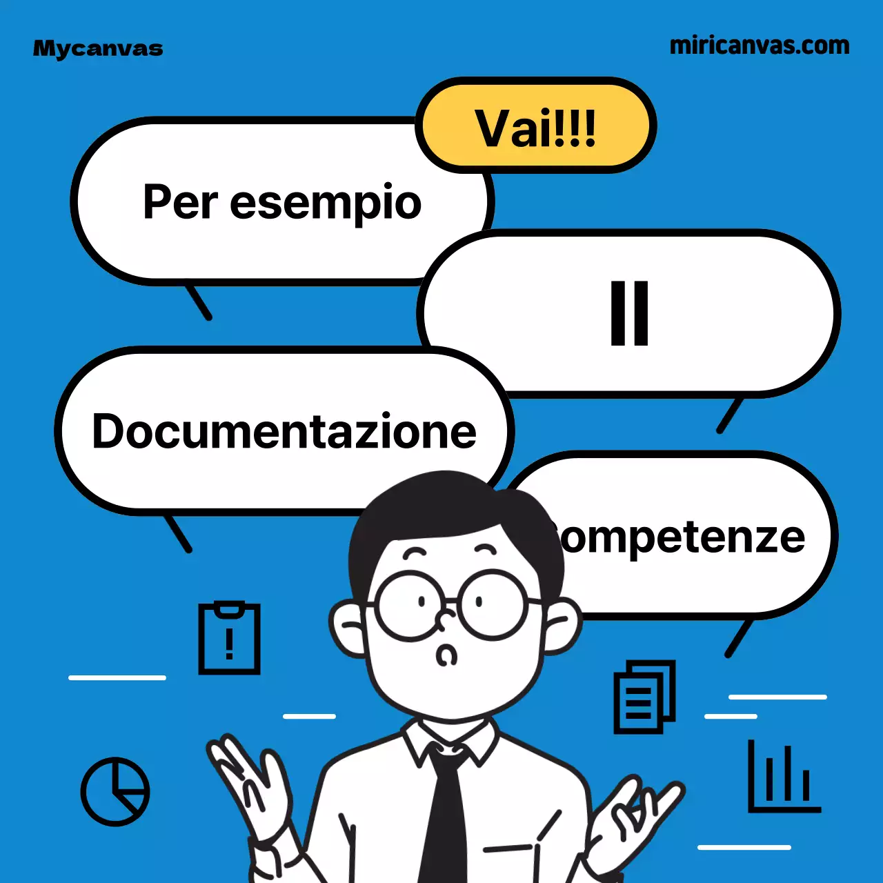 Una semplice introduzione alla scrittura in blu e giallo per gli studenti del primo anno