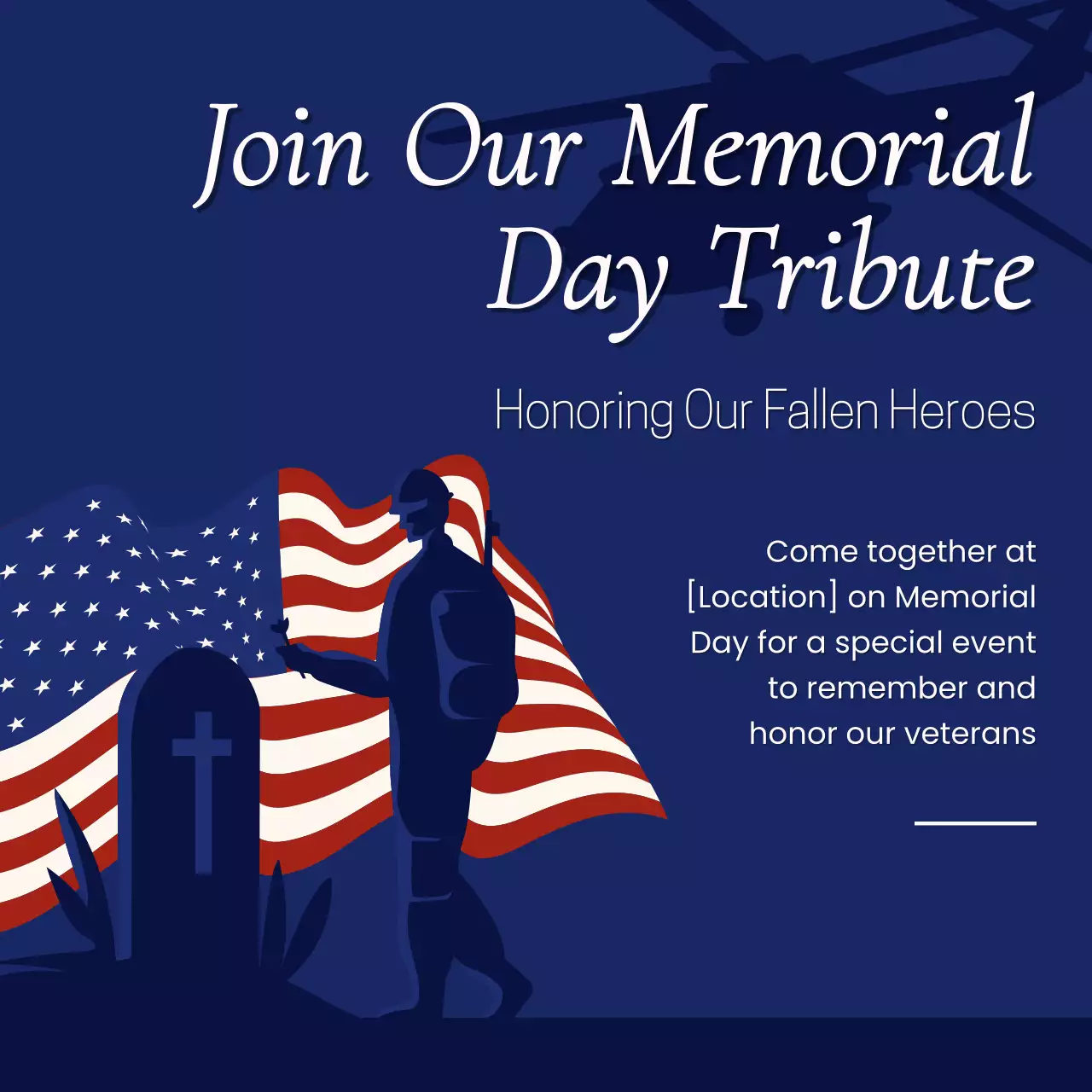 Navy Classic Memorial Event Social Media Post