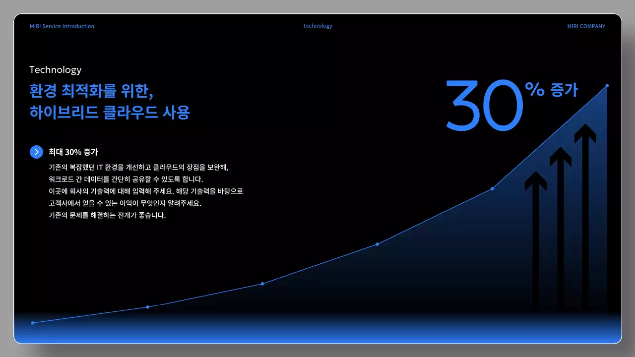 검정과 파랑의 심플한 서비스 소개서