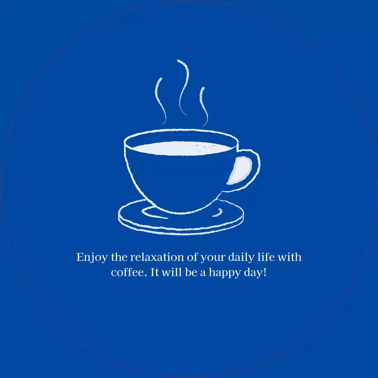 블루의 고급스러운 패턴 컨셉의 카페