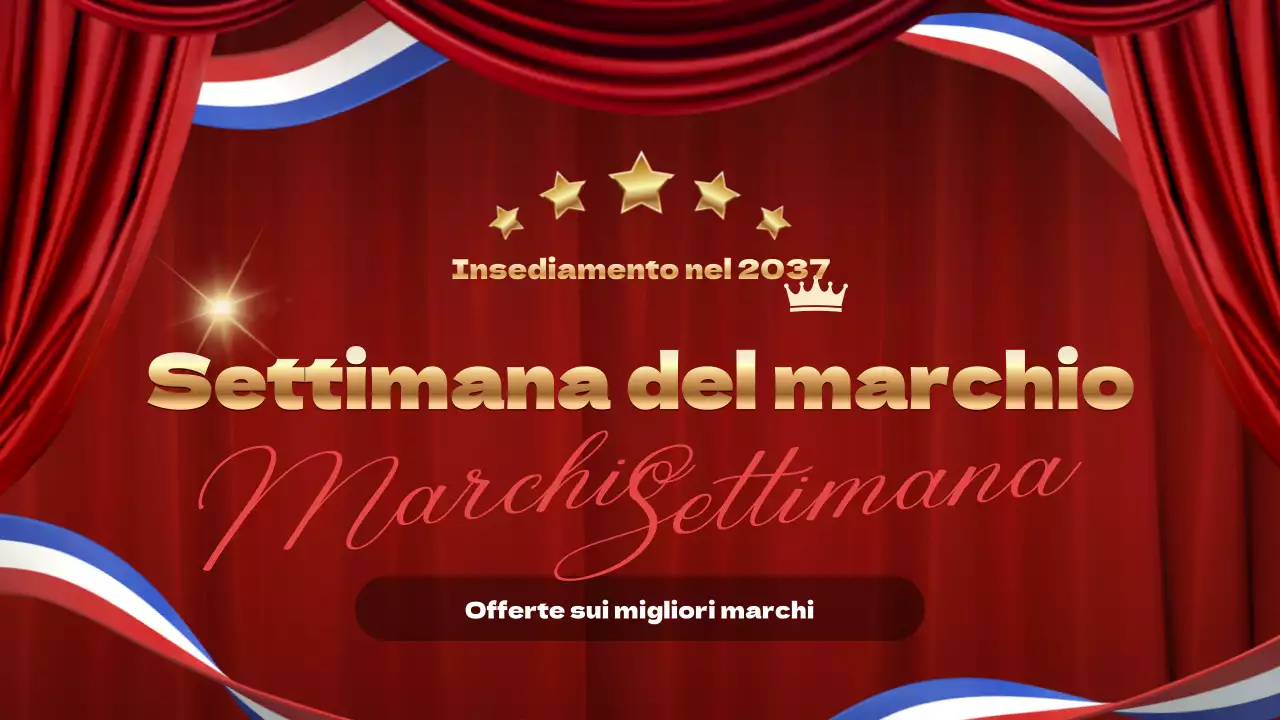 Promuovere una promozione di fine anno per lo shopping di lusso in rosso e oro