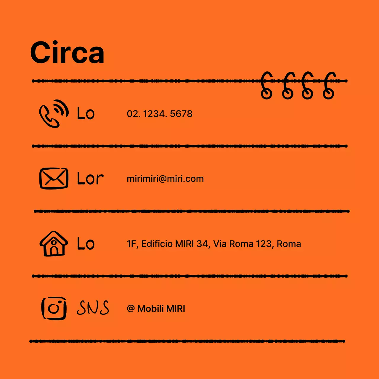 Una guida per un kit di marca pulito in arancione e nero