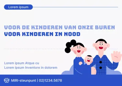 Promoot je donatiecampagne in mooi blauw en lichtblauw