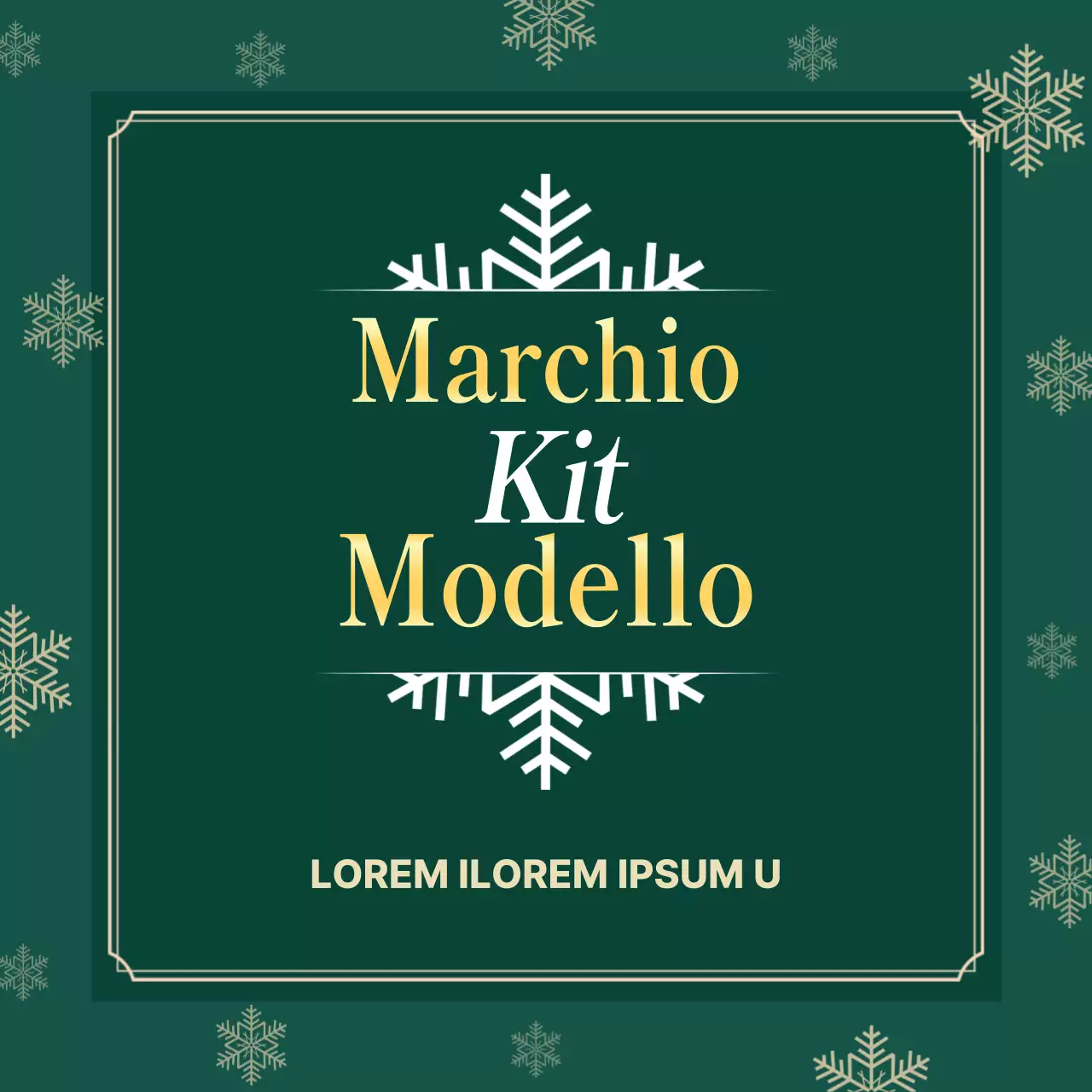 Promuovere un semplice kit del marchio in rosso e verde