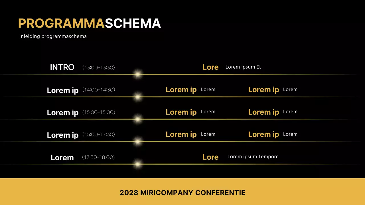 Goud en zwart voor een stijlvolle presentatie tijdens een zakelijke conferentie
