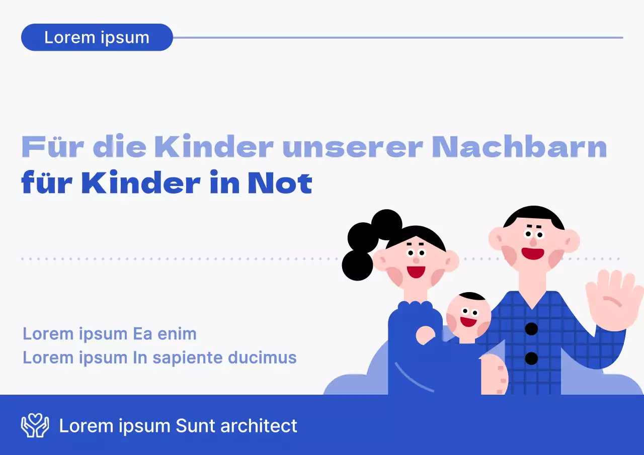 Werben Sie für Ihre Spendenaktion in schönem Blau und Hellblau