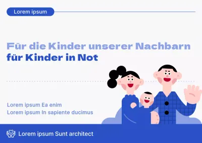 Werben Sie für Ihre Spendenaktion in schönem Blau und Hellblau