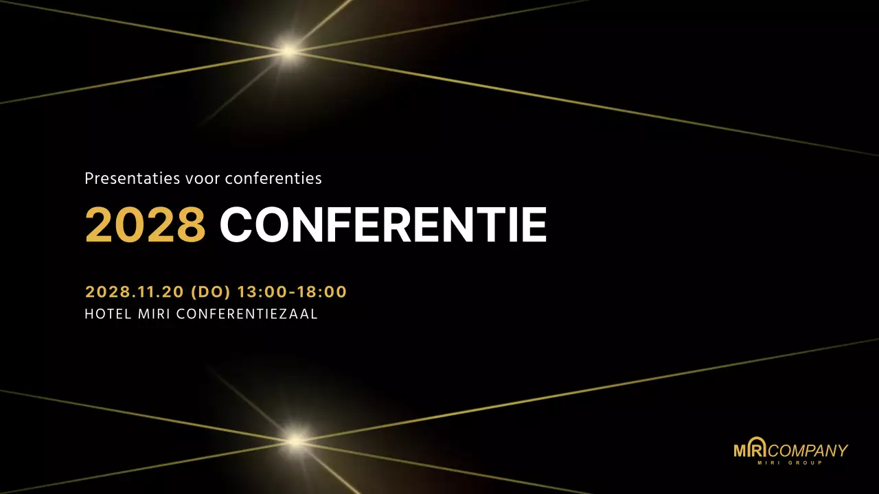 Goud en zwart voor een stijlvolle presentatie tijdens een zakelijke conferentie