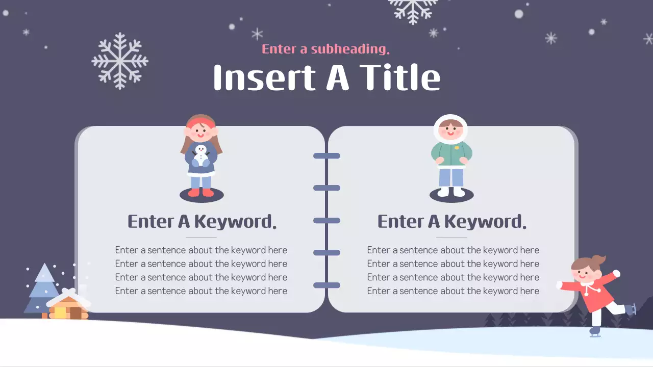 네이비 애니메이션 자원봉사 가이드 프레젠테이션