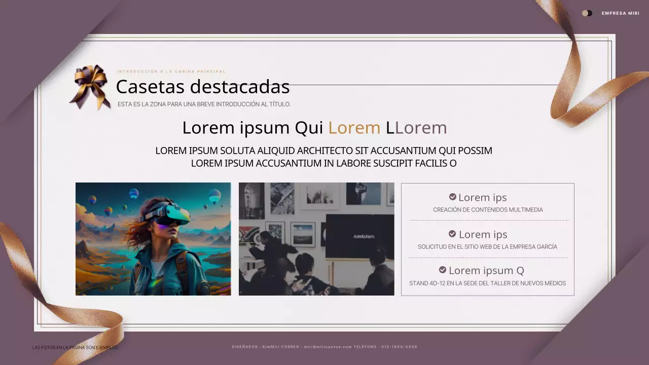 Una lujosa propuesta de invitación para un evento en morado y dorado