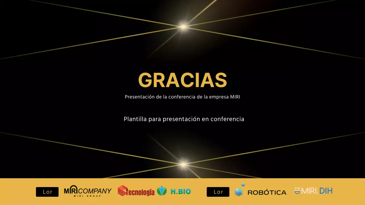 Dorado y negro para una presentación elegante en una conferencia de negocios