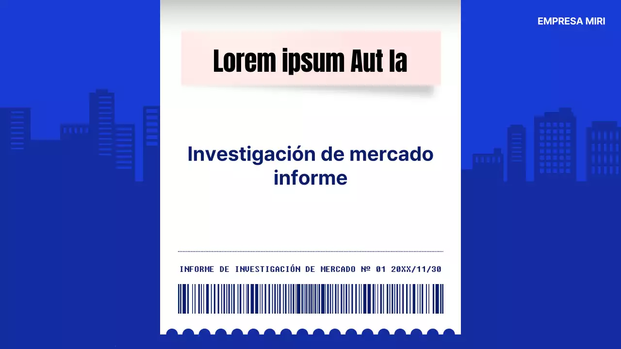 Informe de investigación de mercado con el concepto básico de recibo azul y blanco