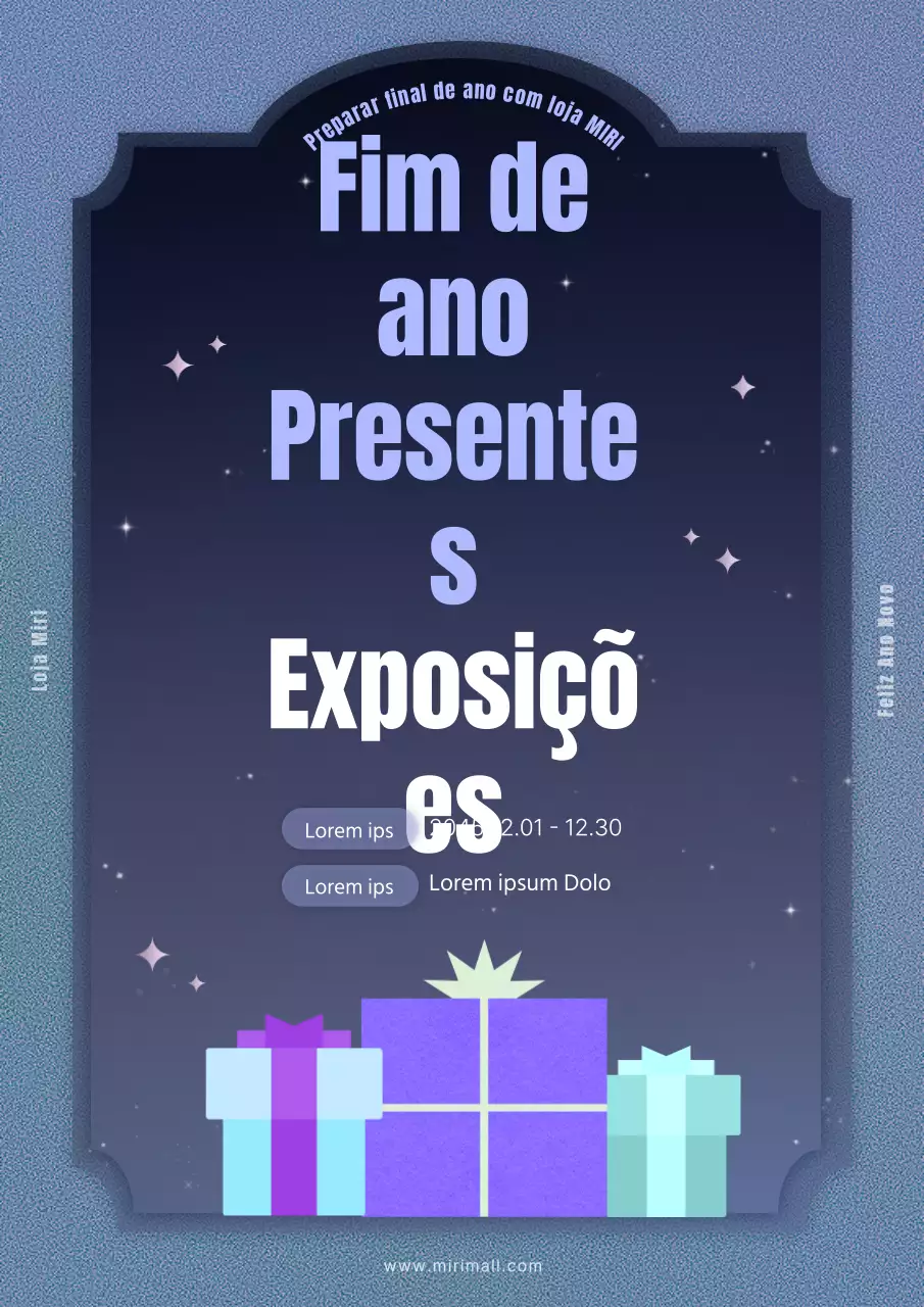 Promova um presente de Natal luxuoso em malva