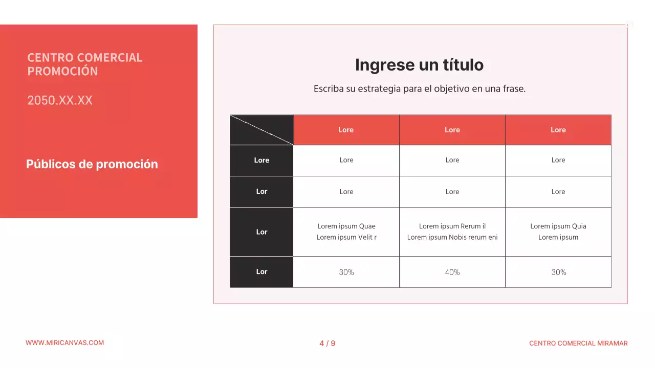 Un sencillo folleto promocional naranja y negro