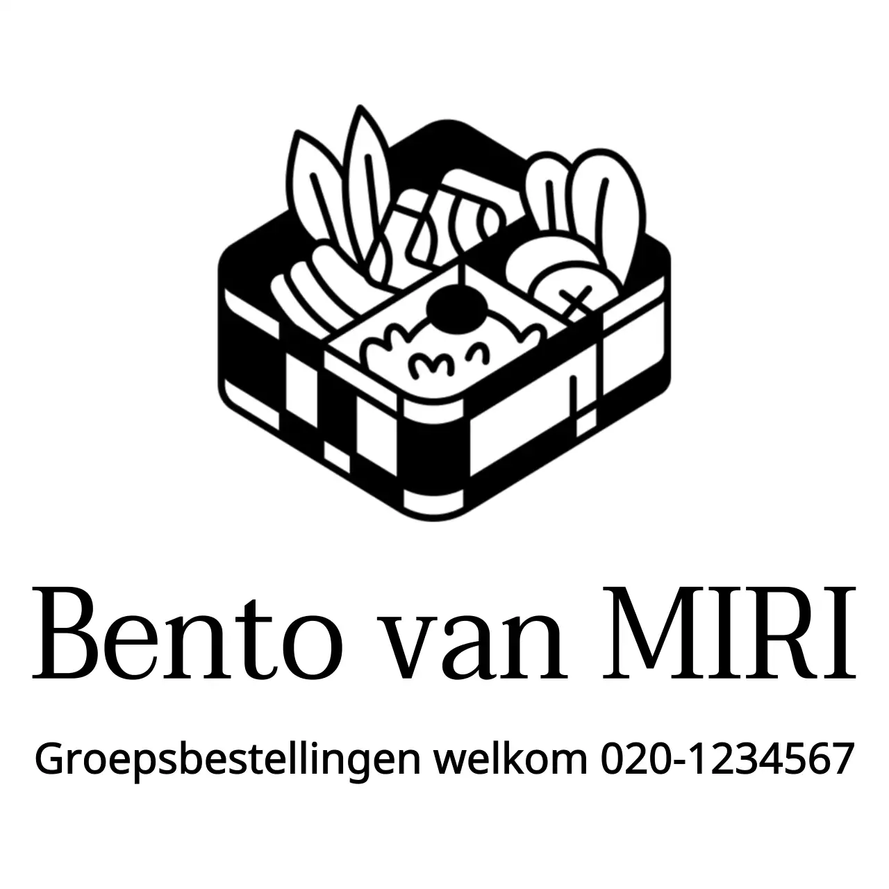 Zelfstandig restaurant met schattige bento-illustraties