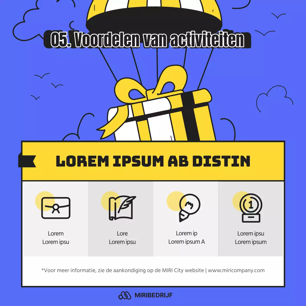 Promoot werving met een knal geel en blauw