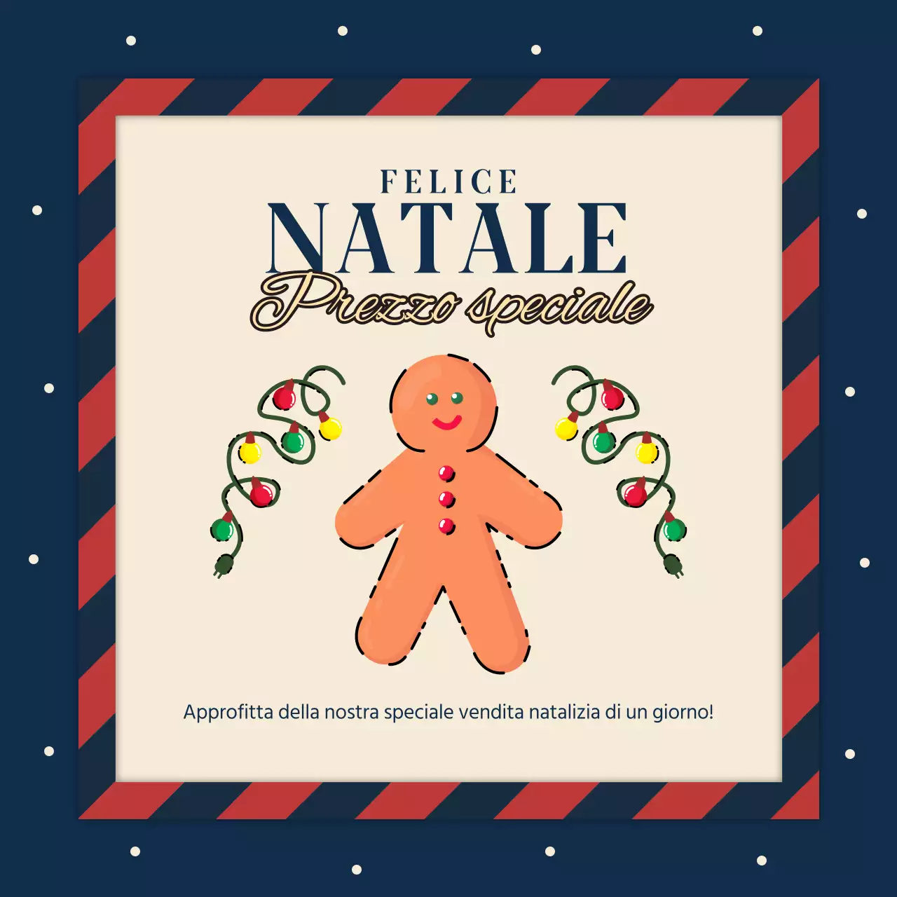 Promuovere un evento natalizio in rosso e blu