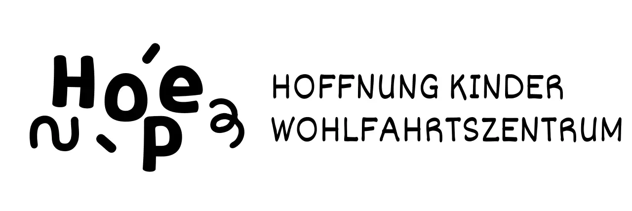 Kinderschutzzentrum mit niedlichen Illustrationen und Schriftarten