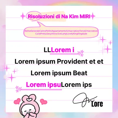 Tweet kitsch sui buoni propositi per il nuovo anno con sfondo rosa