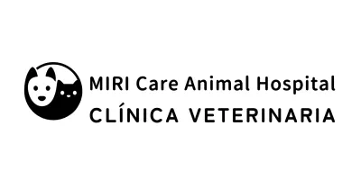Logotipo de clínica veterinaria en forma de icono de perro y gato