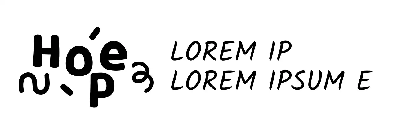 Centro de bienestar infantil con simpáticas ilustraciones y fuentes